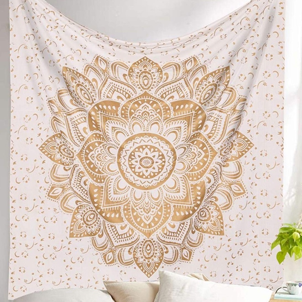 Gold & white tapestry
